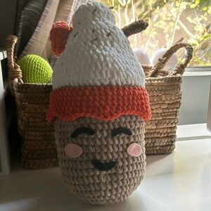 Handmade Crochet Pumpkin Spice Latte